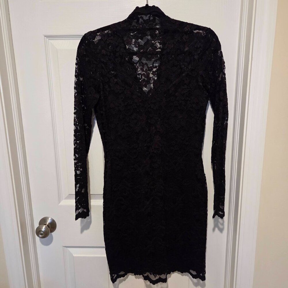 Dolce Vita Black Lace Long Sleeve Dress Womens Medium New Years Eve outfit - Picture 6 of 6